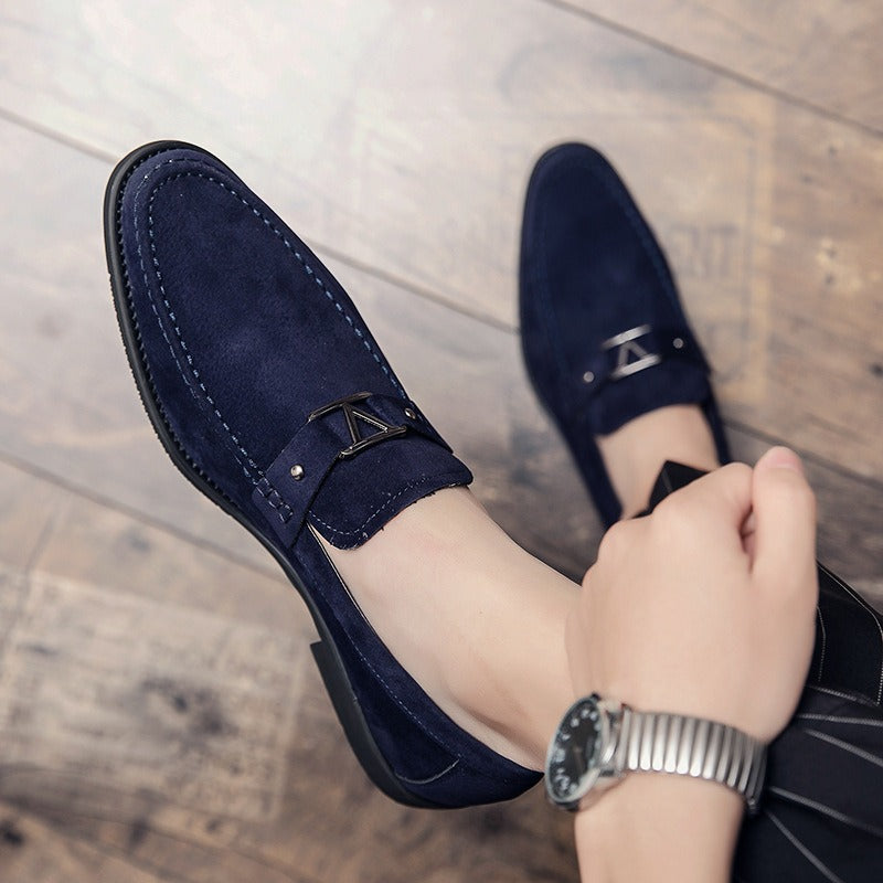 Men's Pointed-Toe Suede Leather Loafers